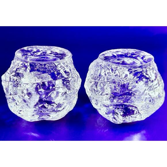 Kosta Boda Snowball Candle Holders Set Of 2 Votive Tealite - Picture 8 of 12